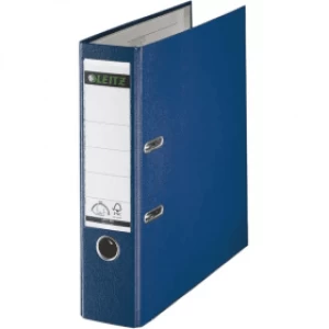 Image of Leitz 1010 A4 Plastic Lever Arch File 80mm - Blue (10 Pack)