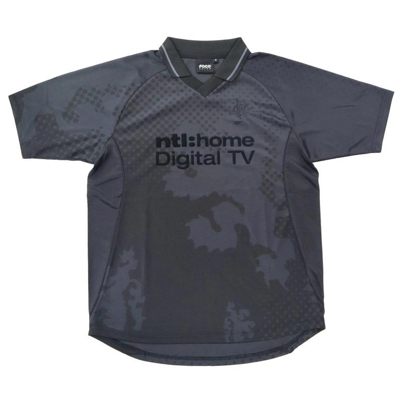 Image of Team Mens Team Rangers Retro Blackout Shirt 02/03 Black male Small