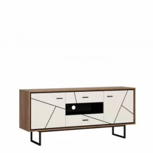 Image of Brolo 2 Door 2 Drawer TV Unit, White