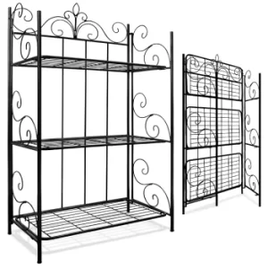 Image of Metal Shelf Black 60x30x112cm 3 Shelves
