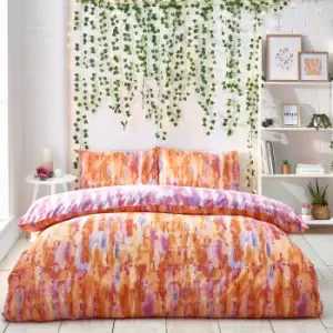 Image of Style Lab Tie Dye Duvet Cover and Pillowcase Set MultiColoured