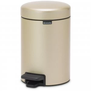 Image of Brabantia New Icon 3 Litre Pedal Bin - Champagne