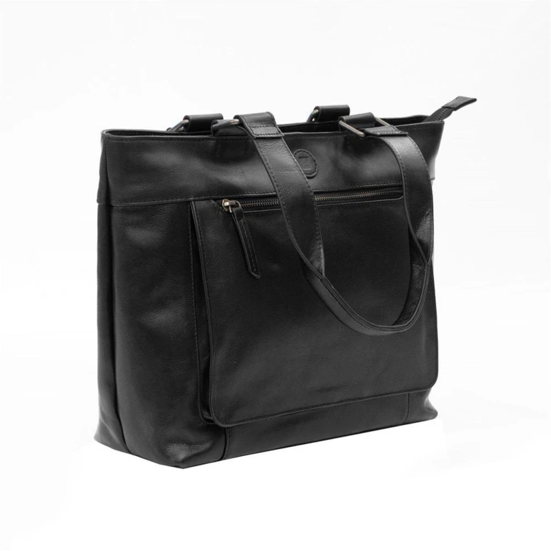 Image of PRIMEHIDE 'Orion' Leather Womens Laptop Bag Black