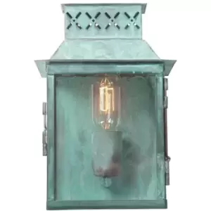 Image of Elstead Lambeth Palace - 1 Light Outdoor Wall Lantern Light Verdigris IP44, E27