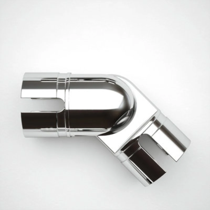 Image of Rothley Polished Bannister Staircase Handrail Adjustable Elbow (Diam) 40mm