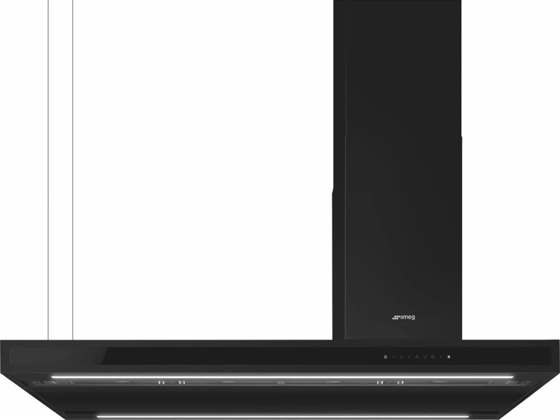Image of Smeg Universal KLTI12L4MB 120cm Island Cooker Hood - Black