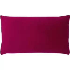 Image of Sunningdale Velvet Rectangular Cushion Cerise, Cerise / 30 x 50cm / Polyester Filled