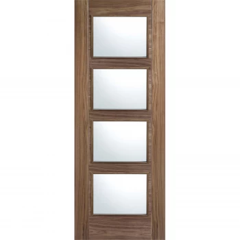 Image of Vancouver Internal Glazed Prefinished Walnut 4 Lite Door - 762 x 1981mm