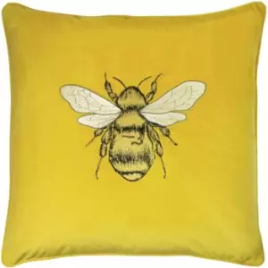 Image of Paoletti Hortus Bee Cushion Cover (50cm x 50cm) (Ceylon) - Ceylon