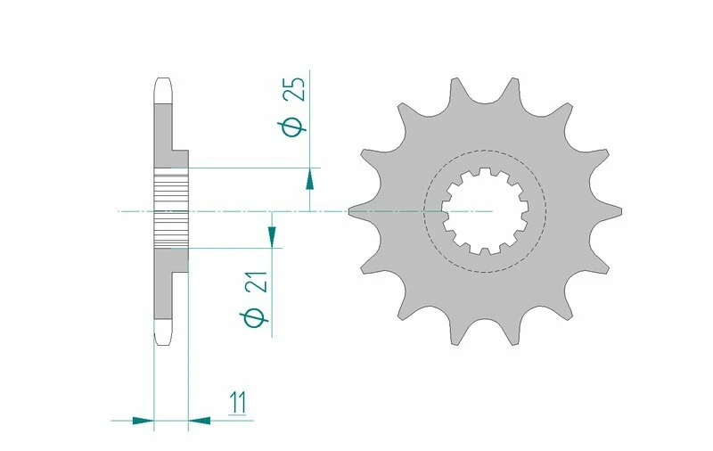 Image of AFAM Steel Standard Front Sprocket 64500 - 520