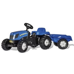 Image of New Holland T7040 Kids Tractor & Trailer