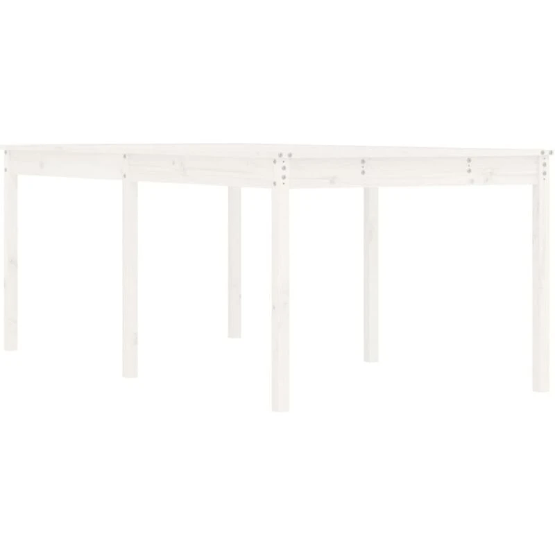 Image of VIDAXL Garden Table White 203.5x100x76cm Solid Wood Pine vidaXL 8720845691134