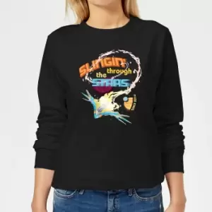 Image of Marvel Guardians Of The Galaxy Milano Stars Womens Sweatshirt - Black - M - Black