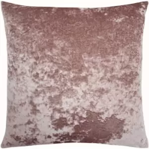 Image of Paoletti Verona Crushed Velvet Cushion Cover (55cm x 55cm) (Blush)