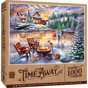 Image of Masterpieces Puzzle Time Away An Evening Skate Puzzle 1000 Piece Jigsaw Puzzle