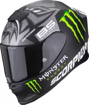 Image of Scorpion EXO-R1 Air Fabio Monster Replica Helmet, black-silver Size M black-silver, Size M