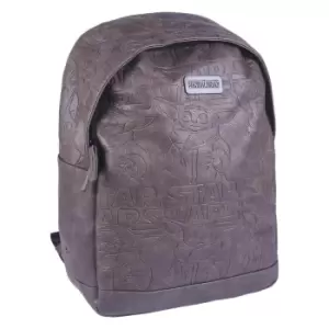 Image of Star Wars: Disney The Mandalorian Faux Leather Backpack - Brown