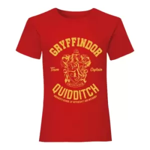 Image of Harry Potter Womens/Ladies Gryffindor Quidditch Boyfriend T-Shirt (XL) (Red)