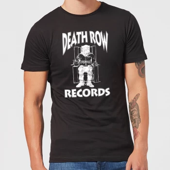 Image of Death Row Records Logo White Mens T-Shirt - Black - 5XL