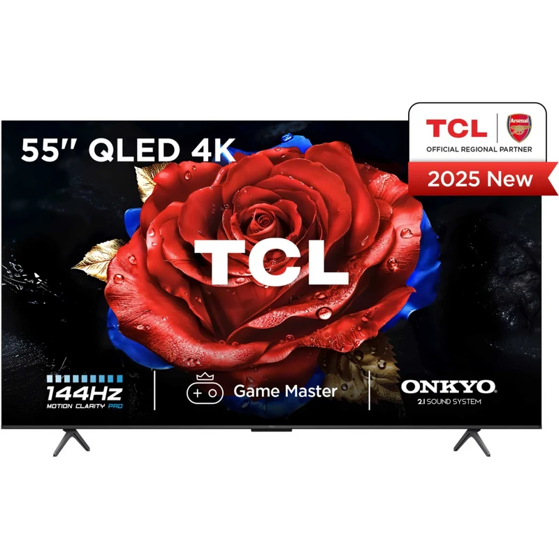 Image of TCL 55" 55T8C-UK Smart 4K Ultra HD QLED TV