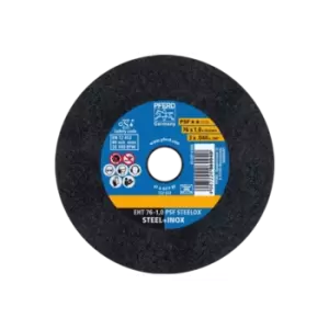 Image of Pferd Small Cut-off Wheel EHT 76X1.0X10 mm Flat Universal Line Psf Steelox for S