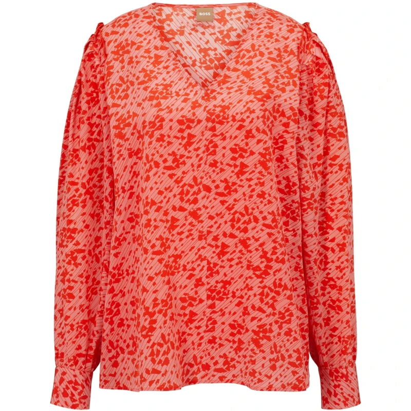 Image of Boss Womens Baluta Long Sleeve Blouse Miscellaneous female 4 (XXS)