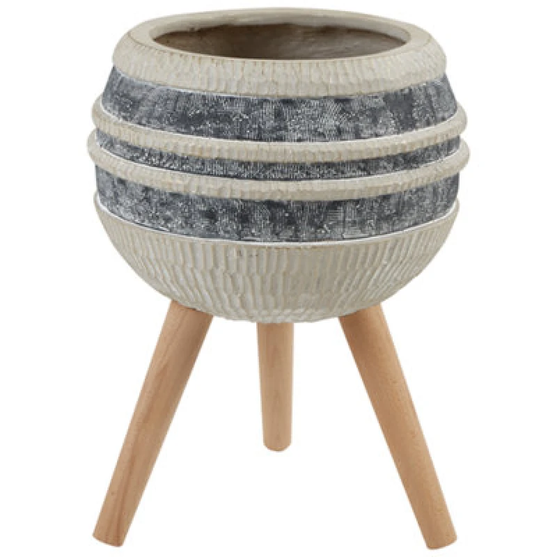 Image of Beliani Elevated Plant Pot Athyrium 38cm Beige