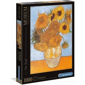 Image of Clementoni Great Museum Van Gogh: Sun Flowers 1000 Piece Jigsaw Puzzle