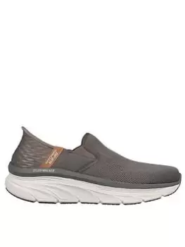 Image of Skechers D'Lux Walker-Orford Slip On Trainer - Brown, Size 10, Men