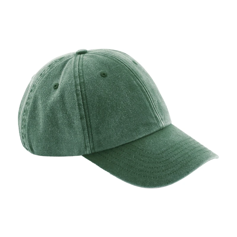 Image of Beechfield Beechfield Men Vintage Low Profile Cap in Bottle Green Bottle Green One Size Male 5063300438558