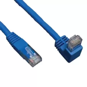 Image of Tripp Lite N204-010-BL-DN Down-Angle Cat6 Gigabit Molded UTP Ethernet Cable (RJ45 Right-Angle Down M to RJ45 M) Blue 10 ft. (3.05 m)