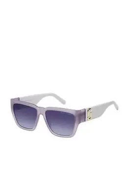 Image of Marc Jacobs Large Logo Sunglasses - Viol Grey