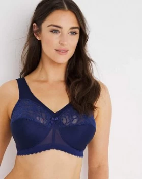 Image of Glamorise Classic Non Wired Blue Bra