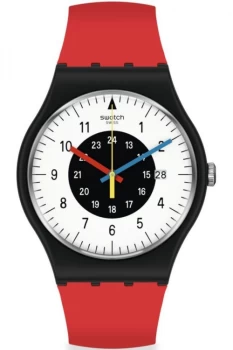 Image of Swatch New Gent Rouge & Noir Watch SO32B401