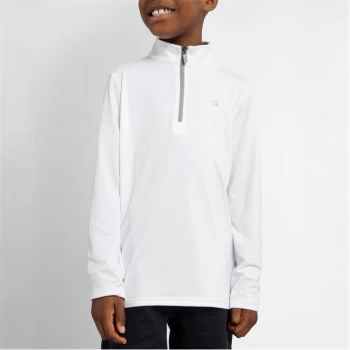 Image of Calvin Klein Golf Zip Top - White