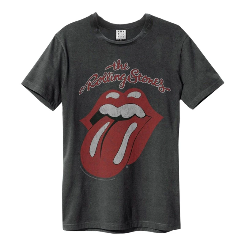 Image of Amplified Amplified Men Vintage The Rolling Stones T-Shirt in Charcoal Size: Small Charcoal S Male 5063470344734