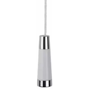 Image of Miller New Classic Light Pull - 60mm High - Chrome And White - 6998C - Chrome / White