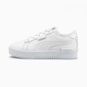 Image of PUMA Jada Kids Trainers, White/Silver Size 2 Shoes