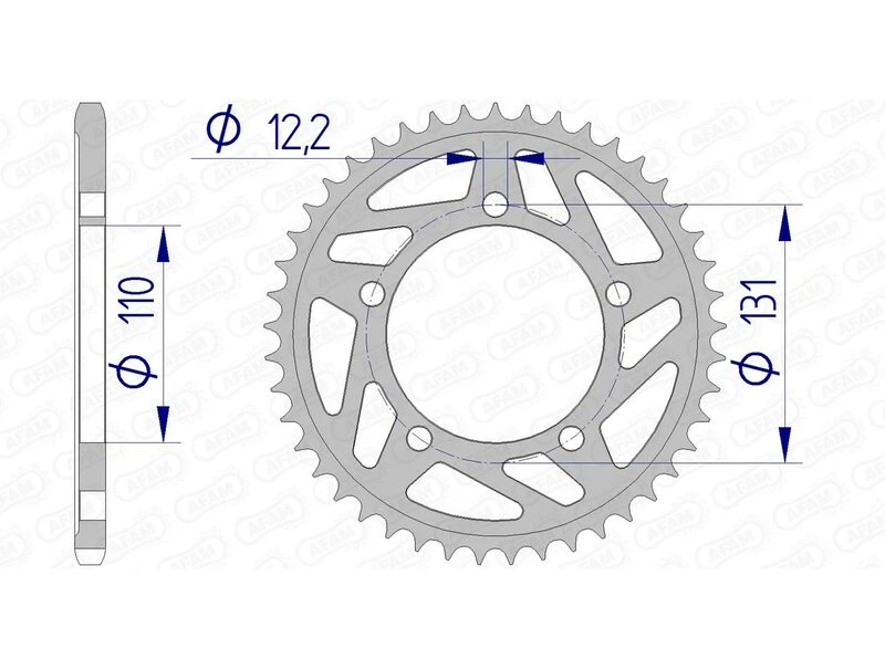 Image of AFAM Aluminium Rear Sprocket 165801 - 520