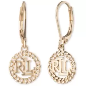 Image of Ladies Lauren Ralph Lauren Base metal PE LOGO LEAVER BACK-GLD