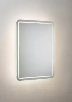 Image of 600 x 450mm Back-lit LED Bathroom Mirror with Demister, Shaver Socket and Motion Sensor 230V IP44 19W