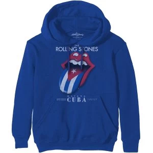 Image of The Rolling Stones - Havana Cuba Unisex Small Hoodie - Blue