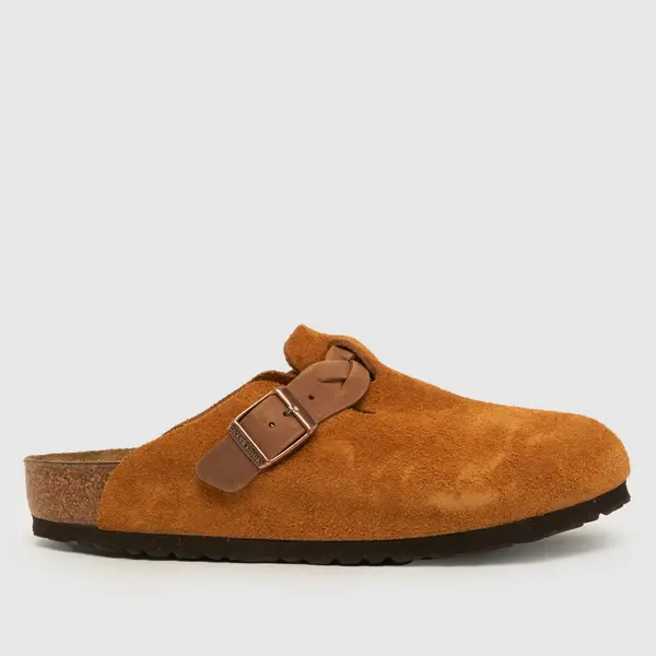 Image of BIRKENSTOCK boston braided clog sandals in tan