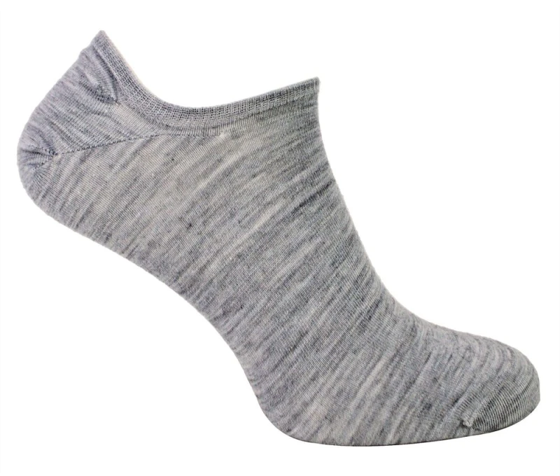 Image of Steven Steven Men Merino Wool No Show Socks Invisible Low Cut Warm Footsies Socks in Light Grey Size: 9-11 Light Grey 9-11 Male 5056632699797