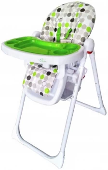Image of BeBe Style Hi Low Burst Recline Highchair Green