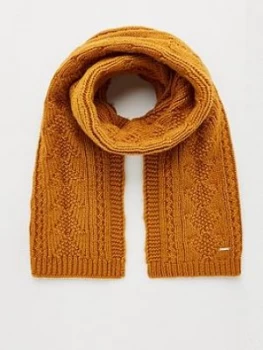 Image of Superdry Lannah Cable Scarf - Ochre Women