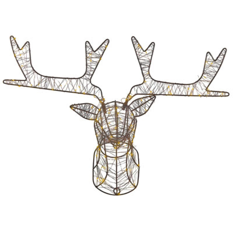 Image of Beliani Outdoor Hanging Decoration LED Nellim Reindeer 47cm Black