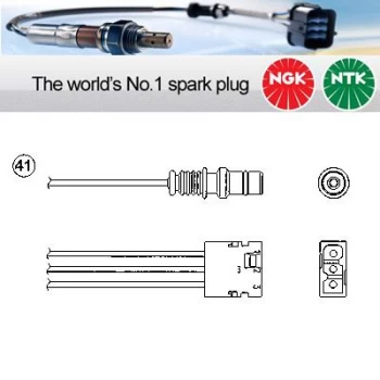Image of 1x NGK NTK Oxygen O2 Lambda Sensor OZA527-E10 OZA527E10 (0263)
