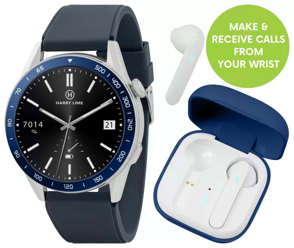 Image of Harry Lime Blue Calling Smartwatch and Earbud Set
