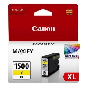 Image of Canon PGI1500XLY Yellow Ink Cartridge